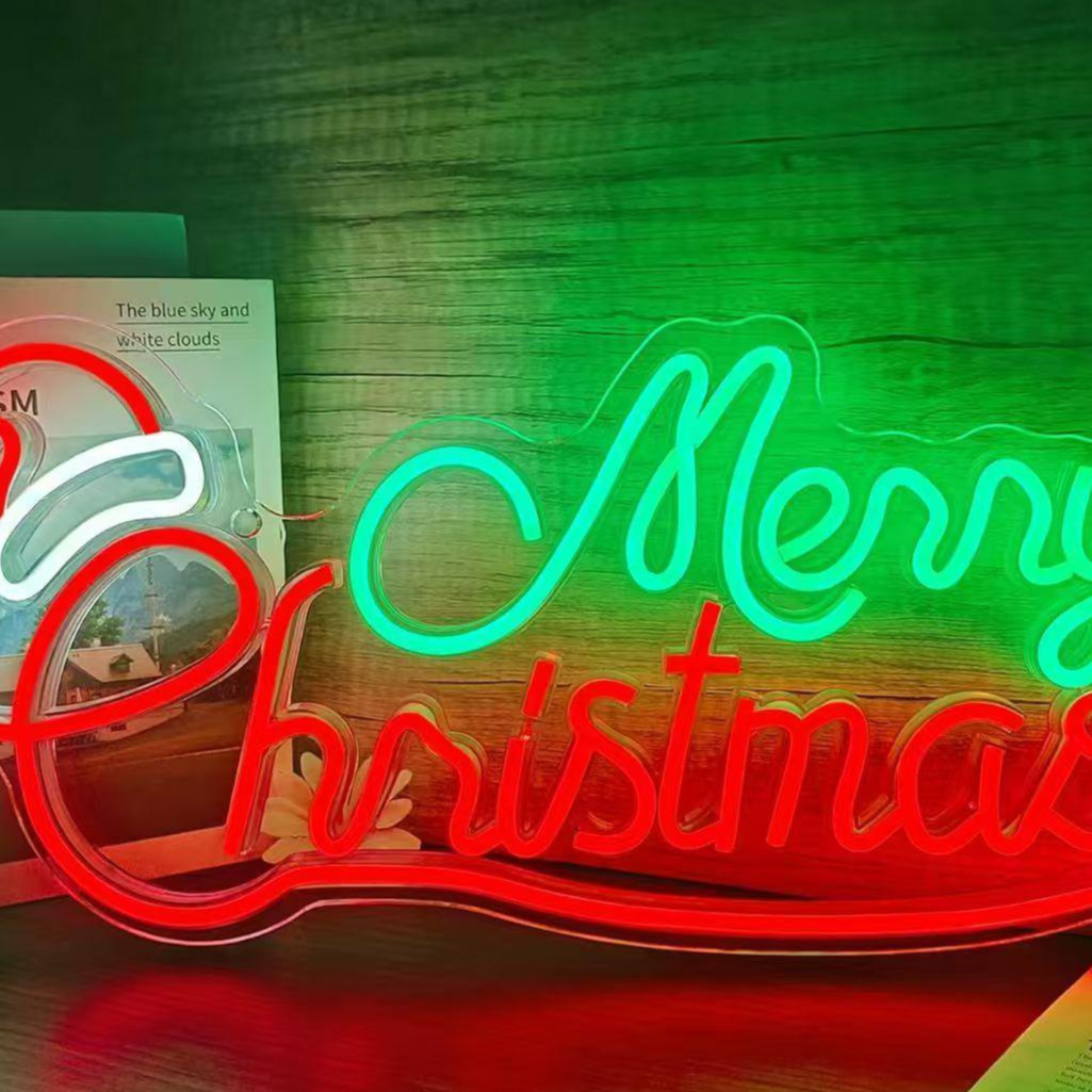 Dimmable LED Neon Light for Christmas Party Wall Decor USB Powered teemdrop