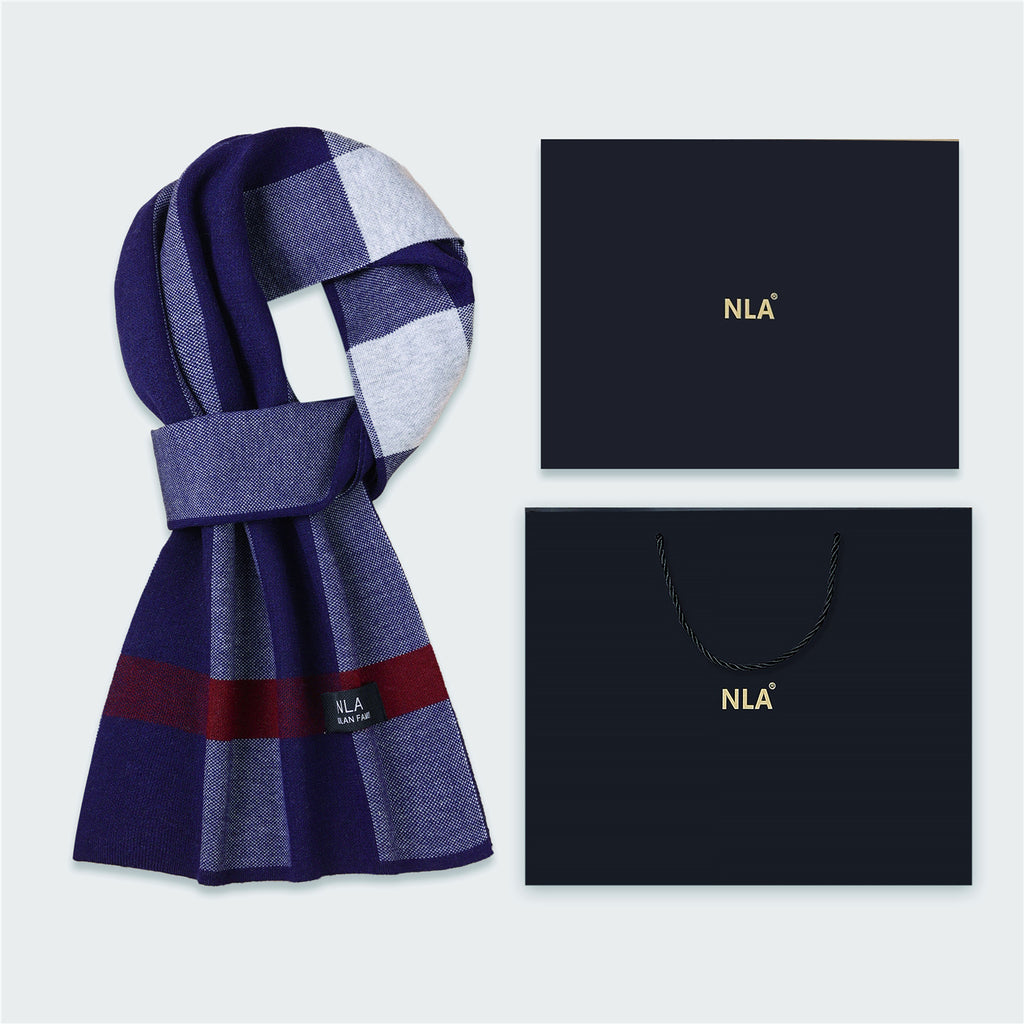 Men's Wool Scarf Men's Winter Warm Knitted Scarf teemdrop