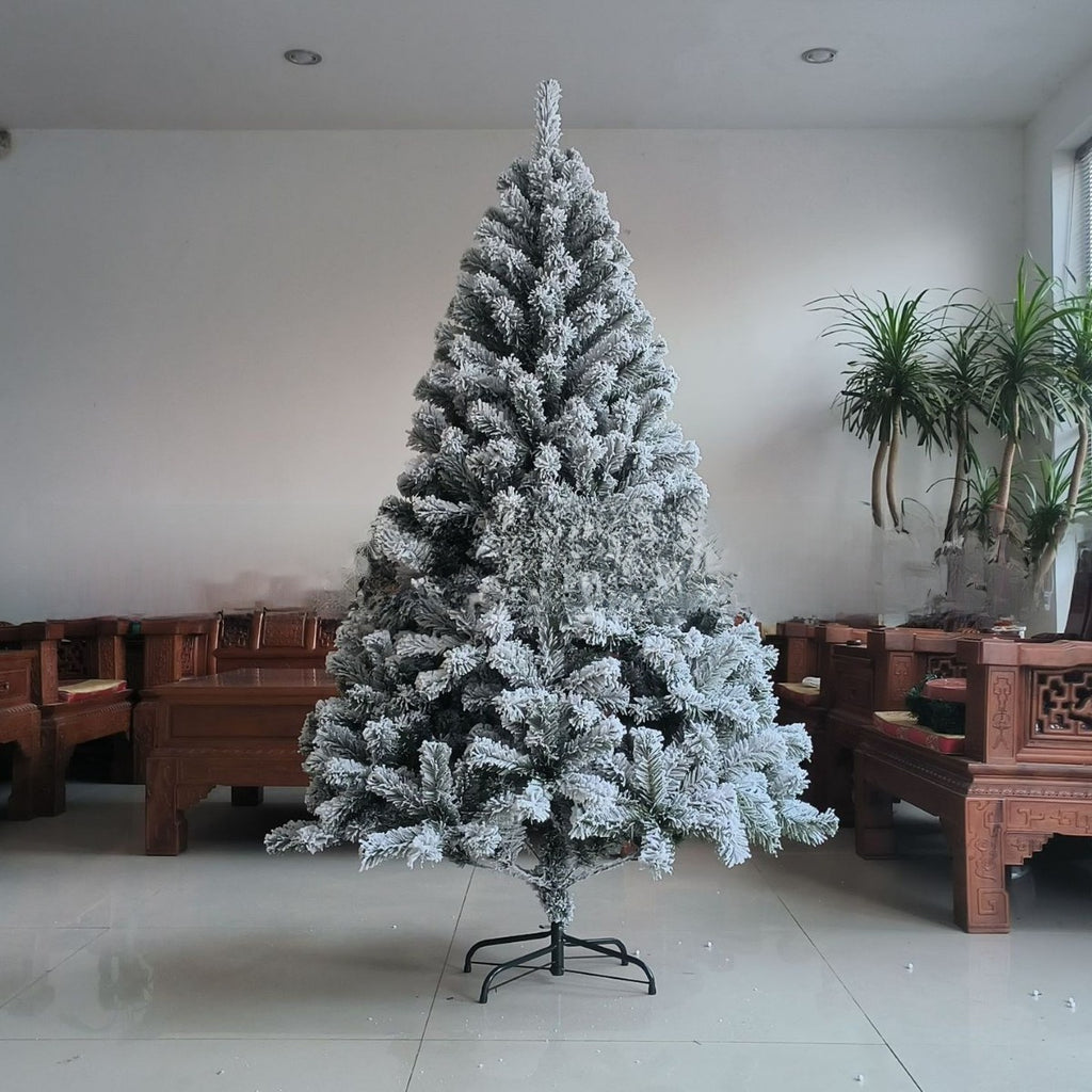 PVC Artificial Christmas Tree, Floor Standing Full Size Christmas Tree with Iron Base, for Home Mall Hotel Decoration, 120-240CM teemdrop