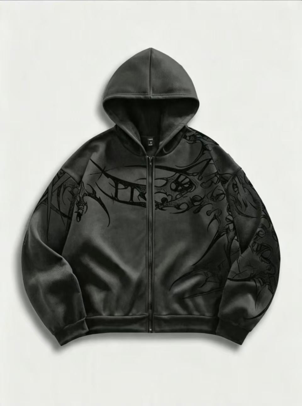 Gothic 3D Printed Hooded Sweatshirt