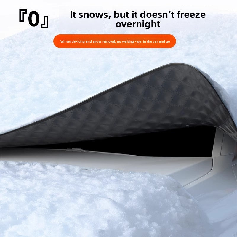 Universal Car Front Windshield Snow Ice Sun Protection Cover Winter Summer Outdoor Protection Shield Anti-Frost Magnetic teemdrop