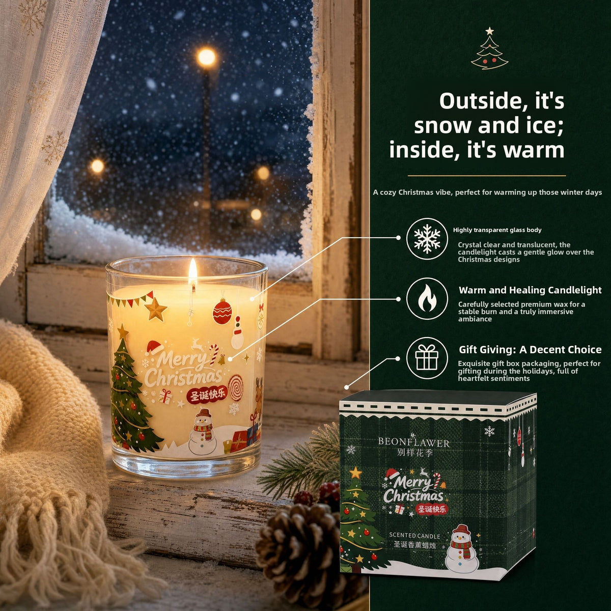 Fruit-Scented Soy Wax Aromatherapy Candle teemdrop