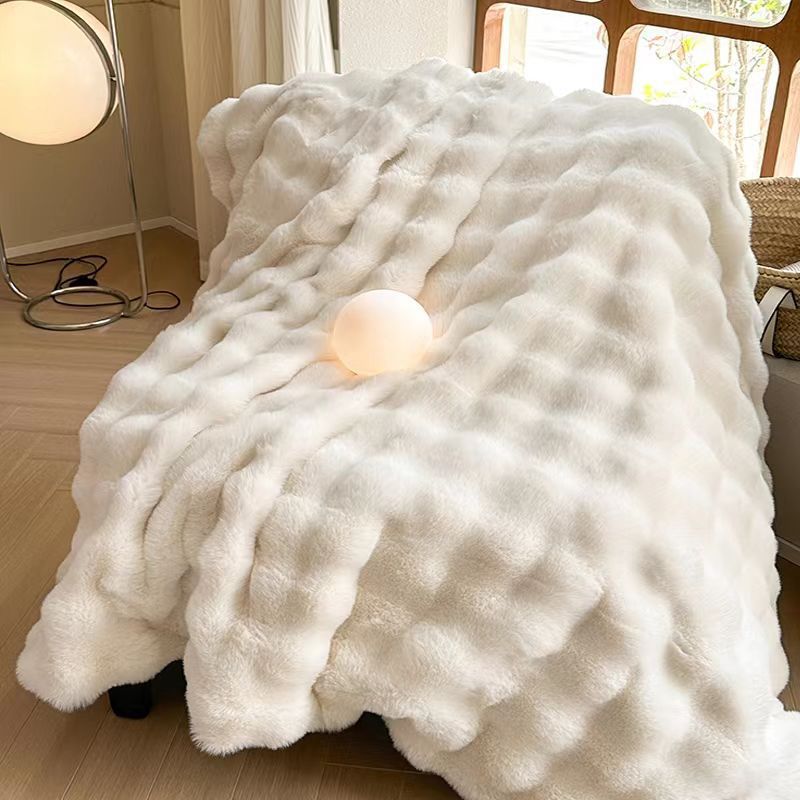 Rabbit blanket thick autumn and winter teemdrop