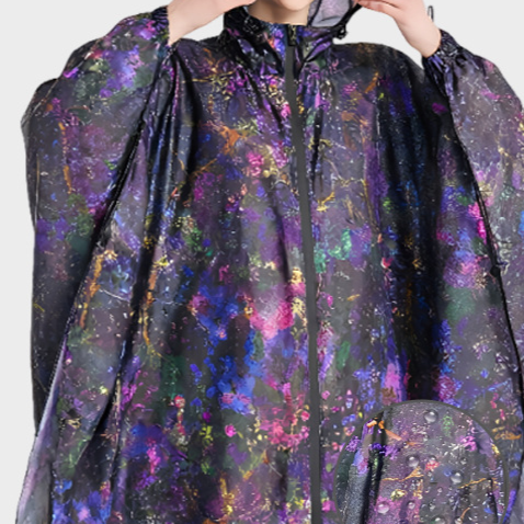 Printed one-piece raincoat teemdrop