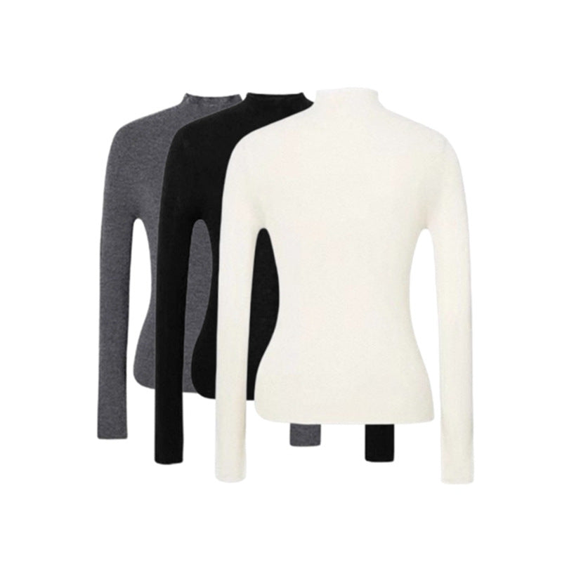 Pure Color Wool Inner Layering Knitwear