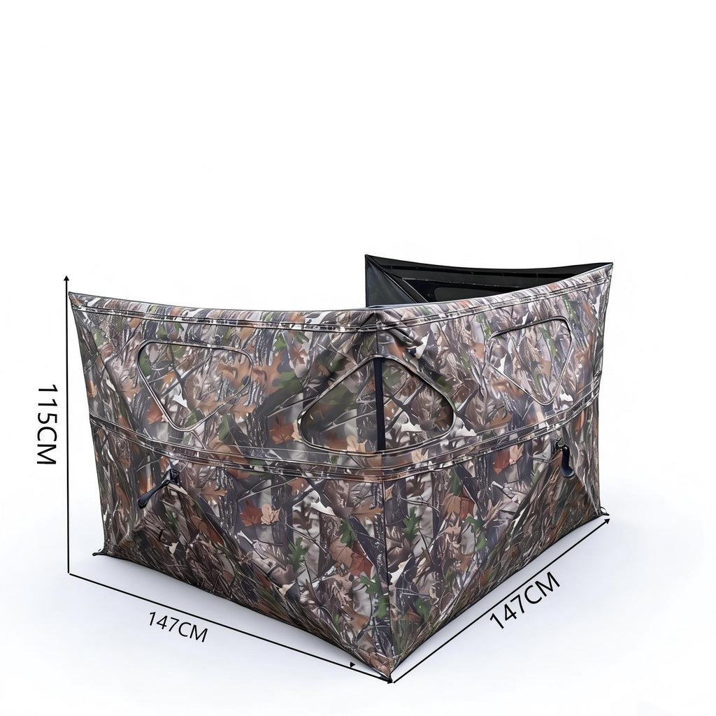 Portable and durable camouflage hunting tent teemdrop