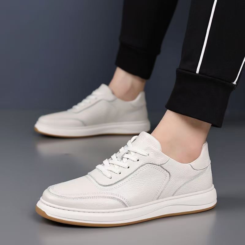 Mens Soft Leather Versatile Casual Loafers teemdrop