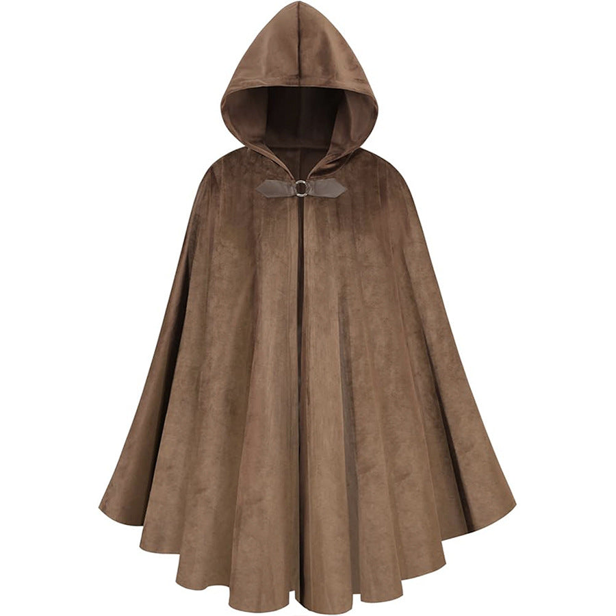 Double-Sided Wearable Polyester Hooded Cape for Halloween and Christmas Costume