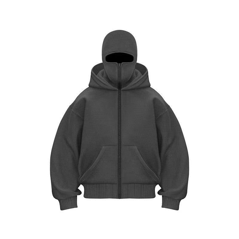 Men's Double Hood Fleece Lined Pullover Sweatshirt Loose Fit Long Sleeve