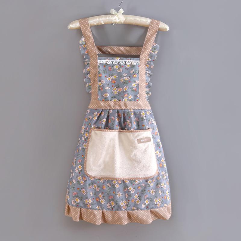 Women's Floral Cross-Back Kitchen Apron