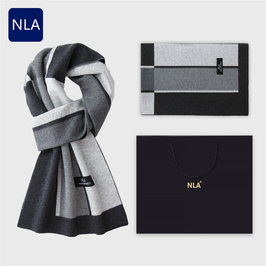 Men's Wool Scarf Men's Winter Warm Knitted Scarf teemdrop