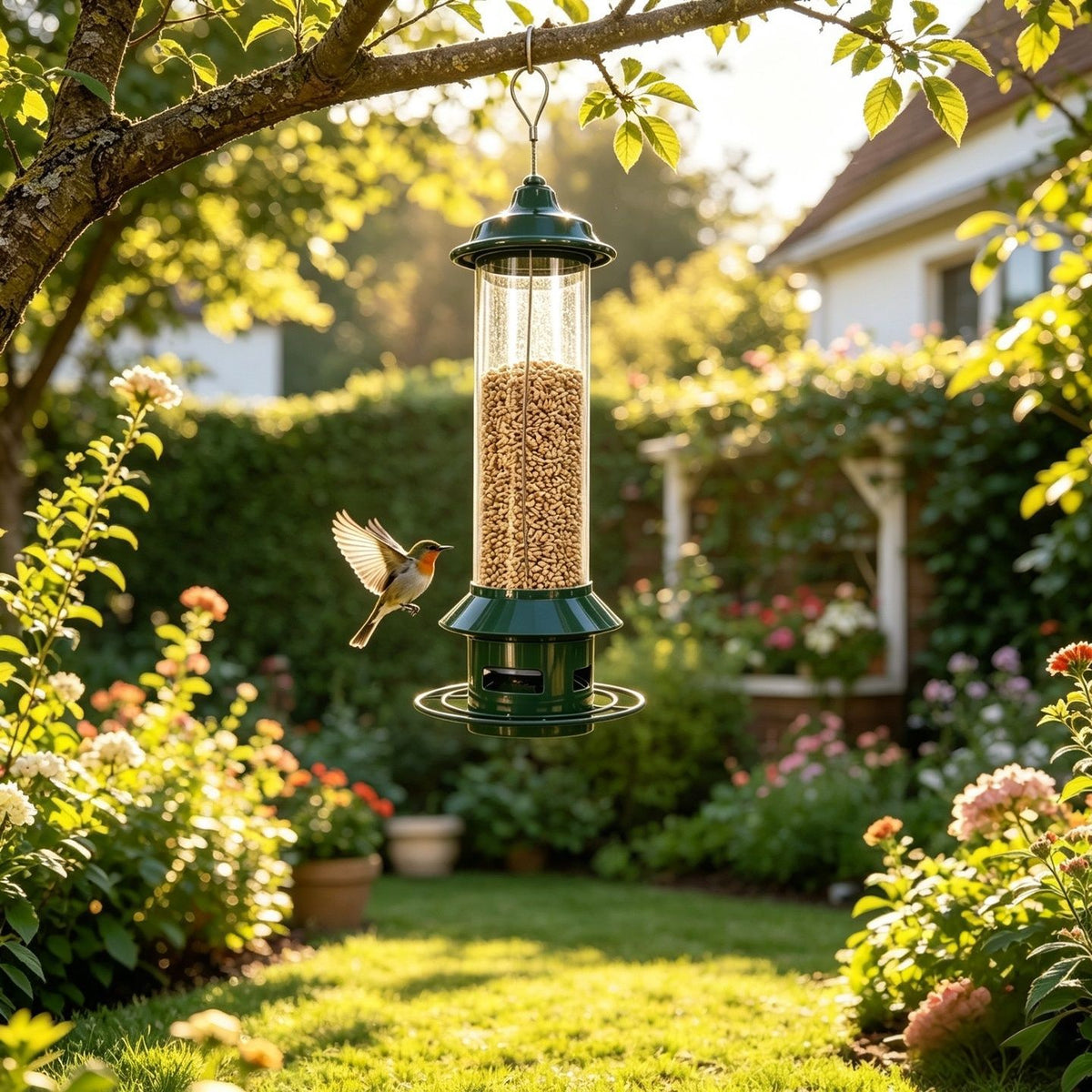 Hanging Anti-Squirrel Automatic Bird Feeder
