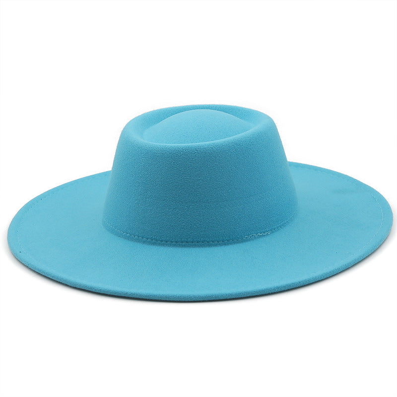 Unisex Wide Brim Woolen Hat teemdrop