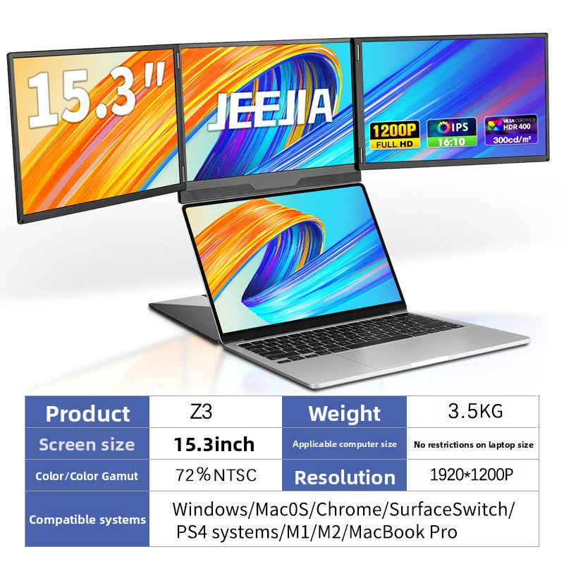 Laptop Triple Screen Monitor