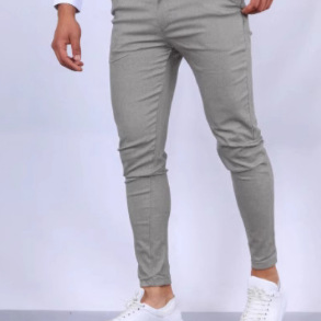 Men's Solid-Color Dress Pants, Business-Casual Trousers, Slim-Fit Formal Pants teemdrop