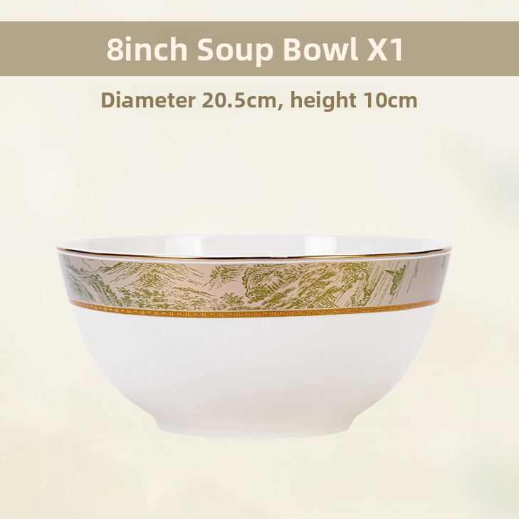 Floral-patterned tableware set
