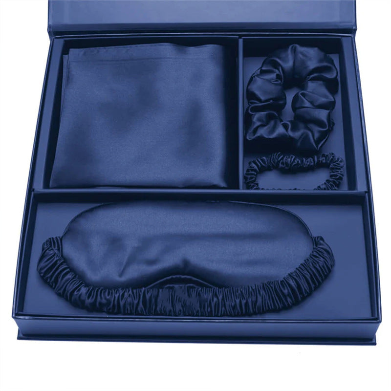 Satin Imitation Silk 3-Piece Sleep Set Eye Mask