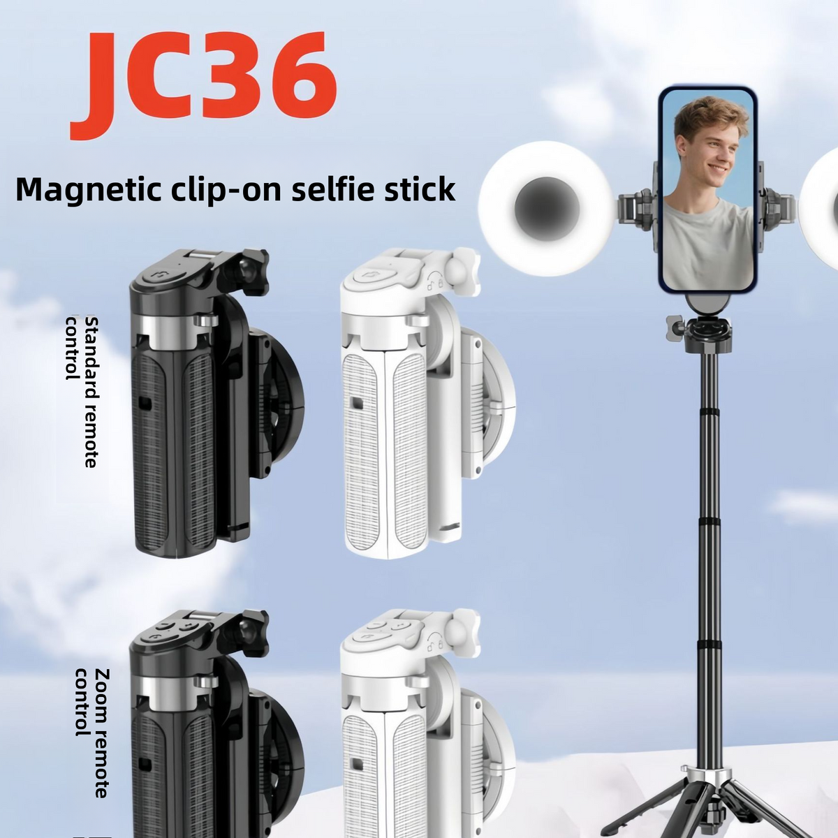 Selfie stick remote control