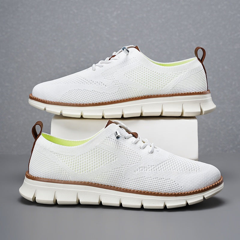Fashionable lightweight running shoes with laces, casual sports men's shoes teemdrop