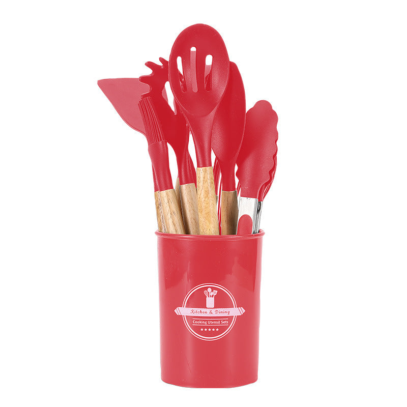 Wooden Handle Silicone Kitchenware