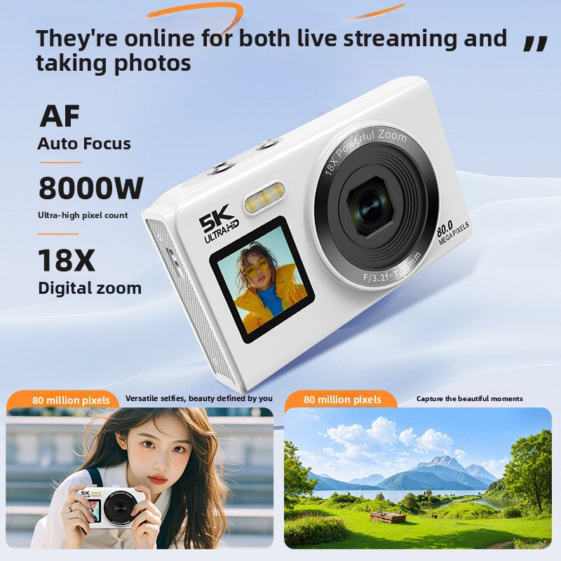 Dual Screen Digital Camera with Wi-Fi