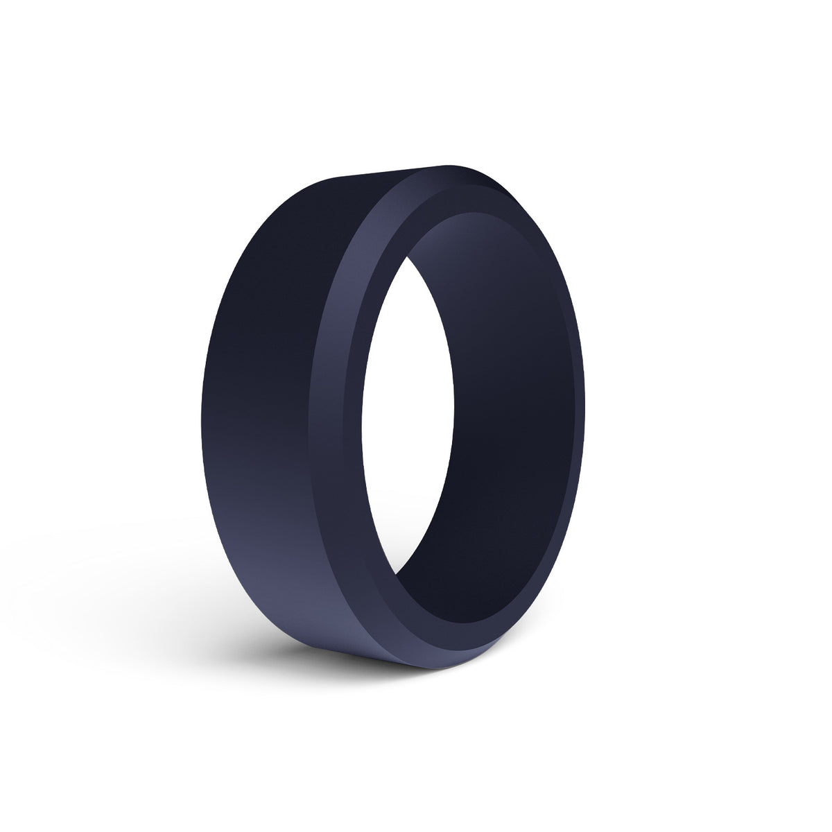 Wide Beveled Silicone Ring