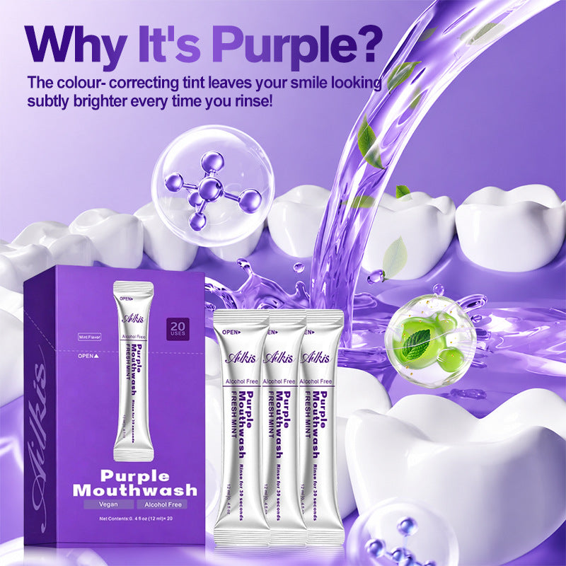 Purple mouthwash