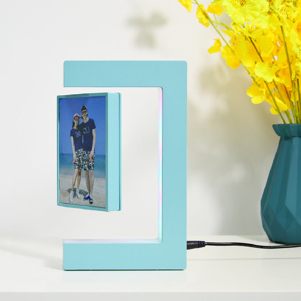 Magnetic Levitating LED Photo Frame Creative Floating Display Home Decor Gift teemdrop