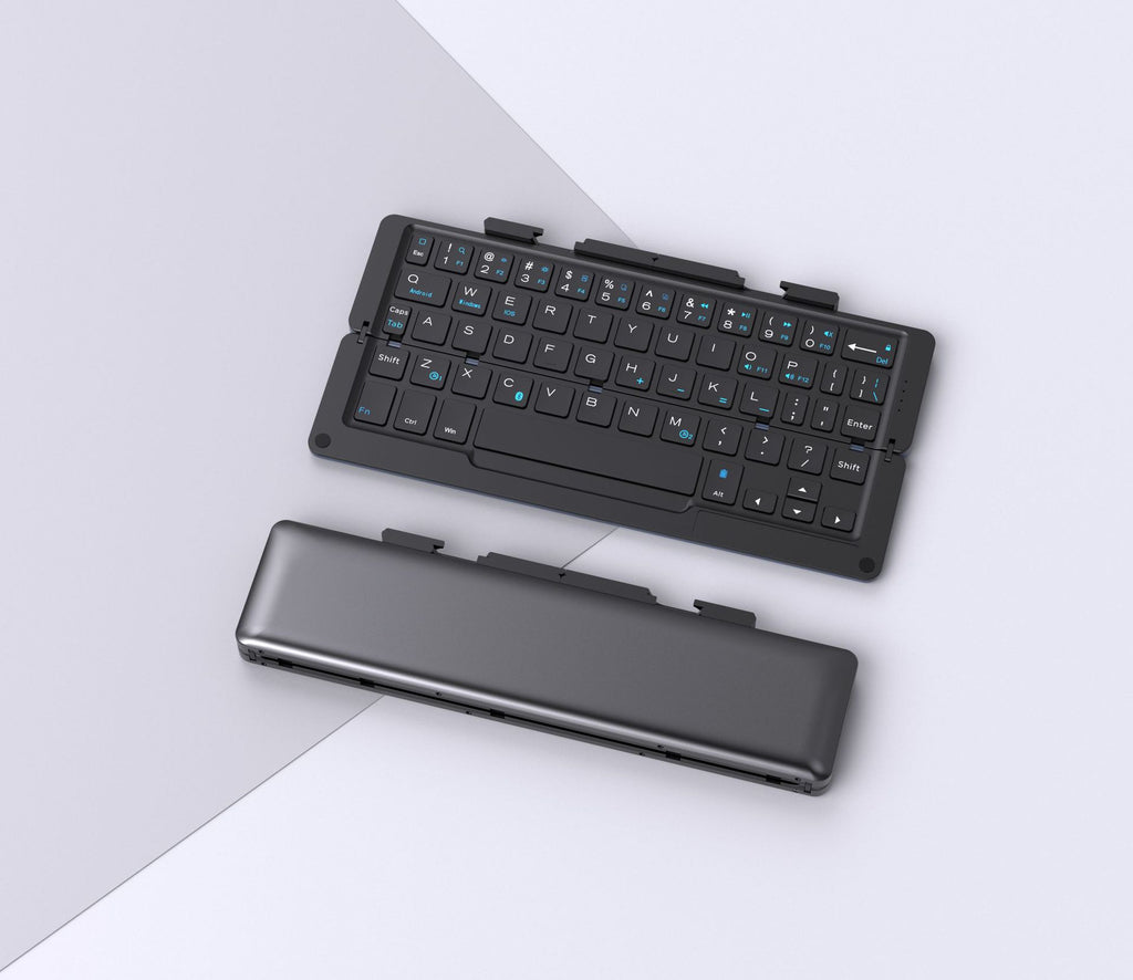 Folding Bluetooth Keyboard Ultra-thin Mini Wireless Mobile Phone Computer Tablet teemdrop