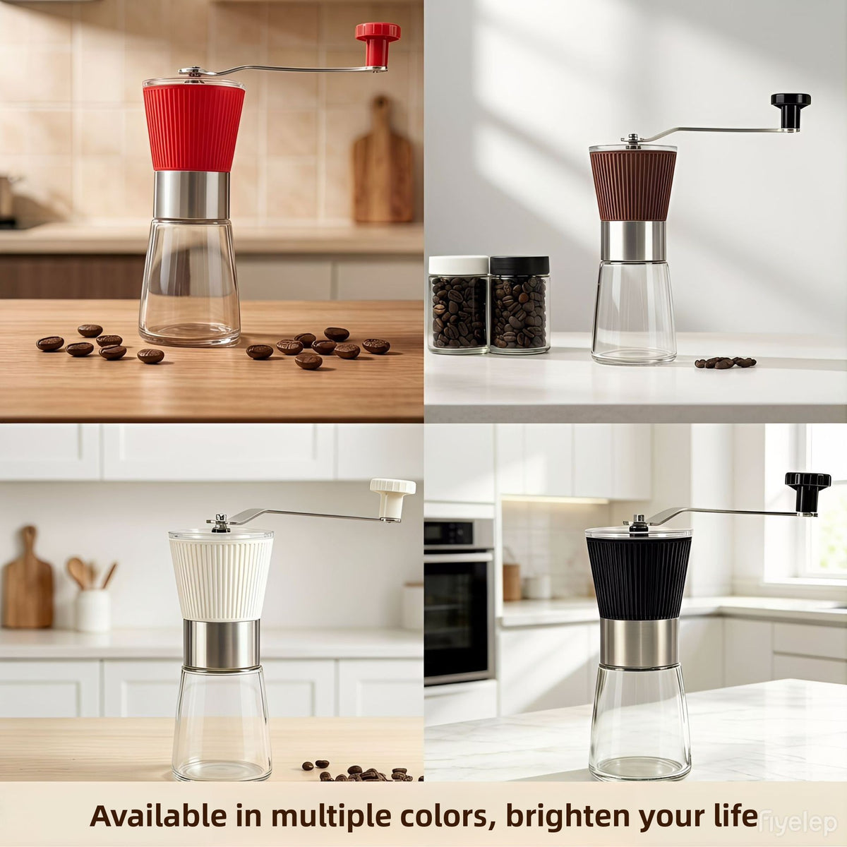 Manual Coffee Grinder Adjustable Hand Crank Mill