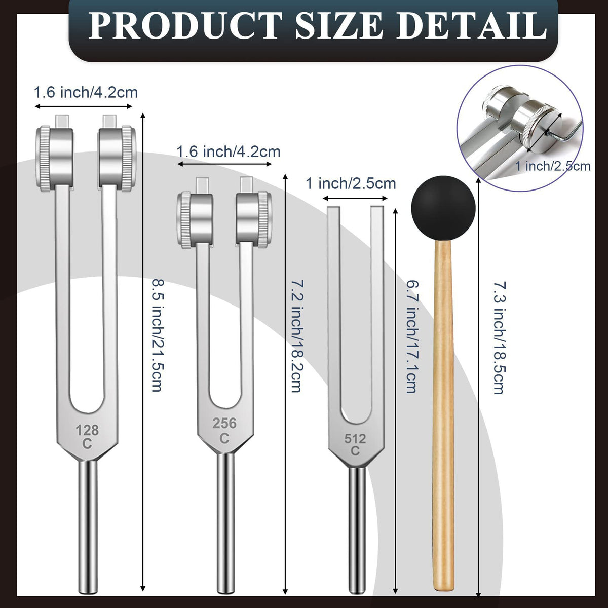 Ear pick tool - tuning fork