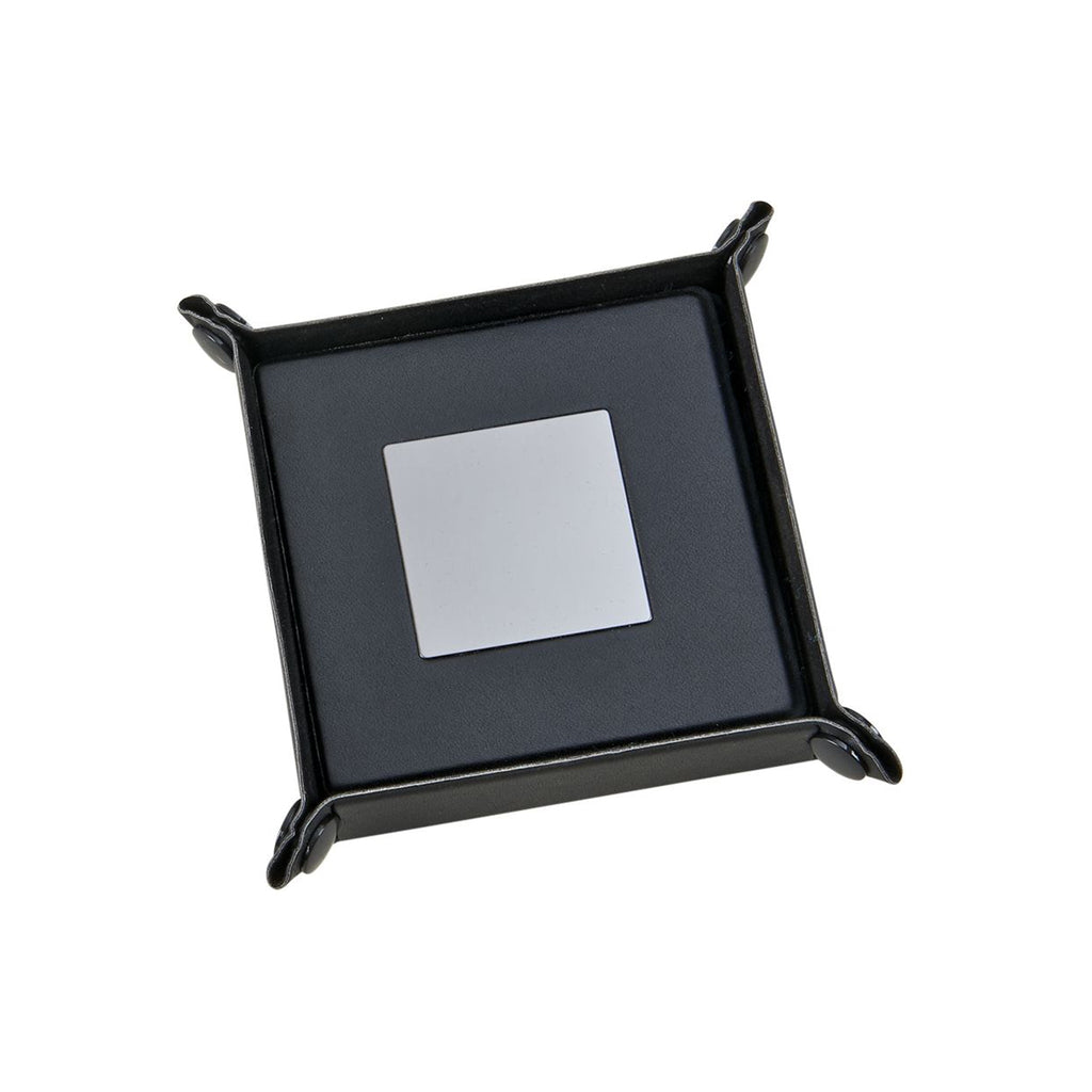 Black Leatherette 5 Piece Coaster Set Creativegiftsdirect