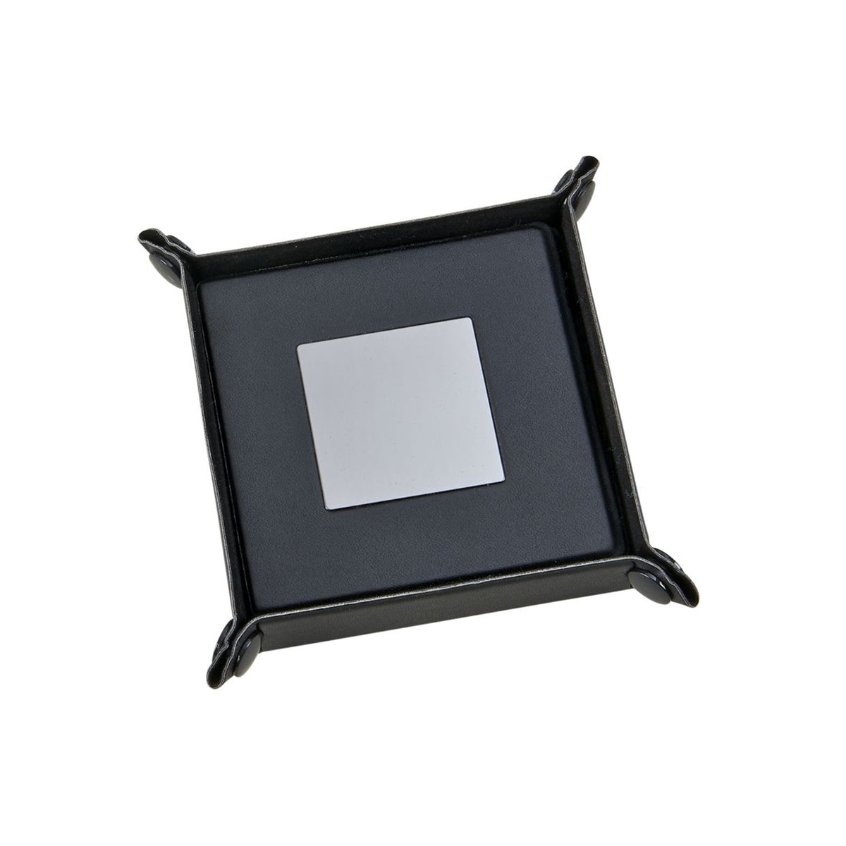 Black Leatherette 5 Piece Coaster Set Creativegiftsdirect