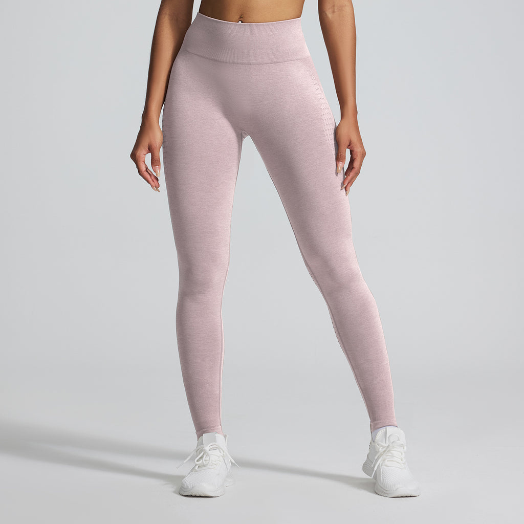 Women's Seamless Jacquard High-Waist Cropped Yoga Pants teemdrop