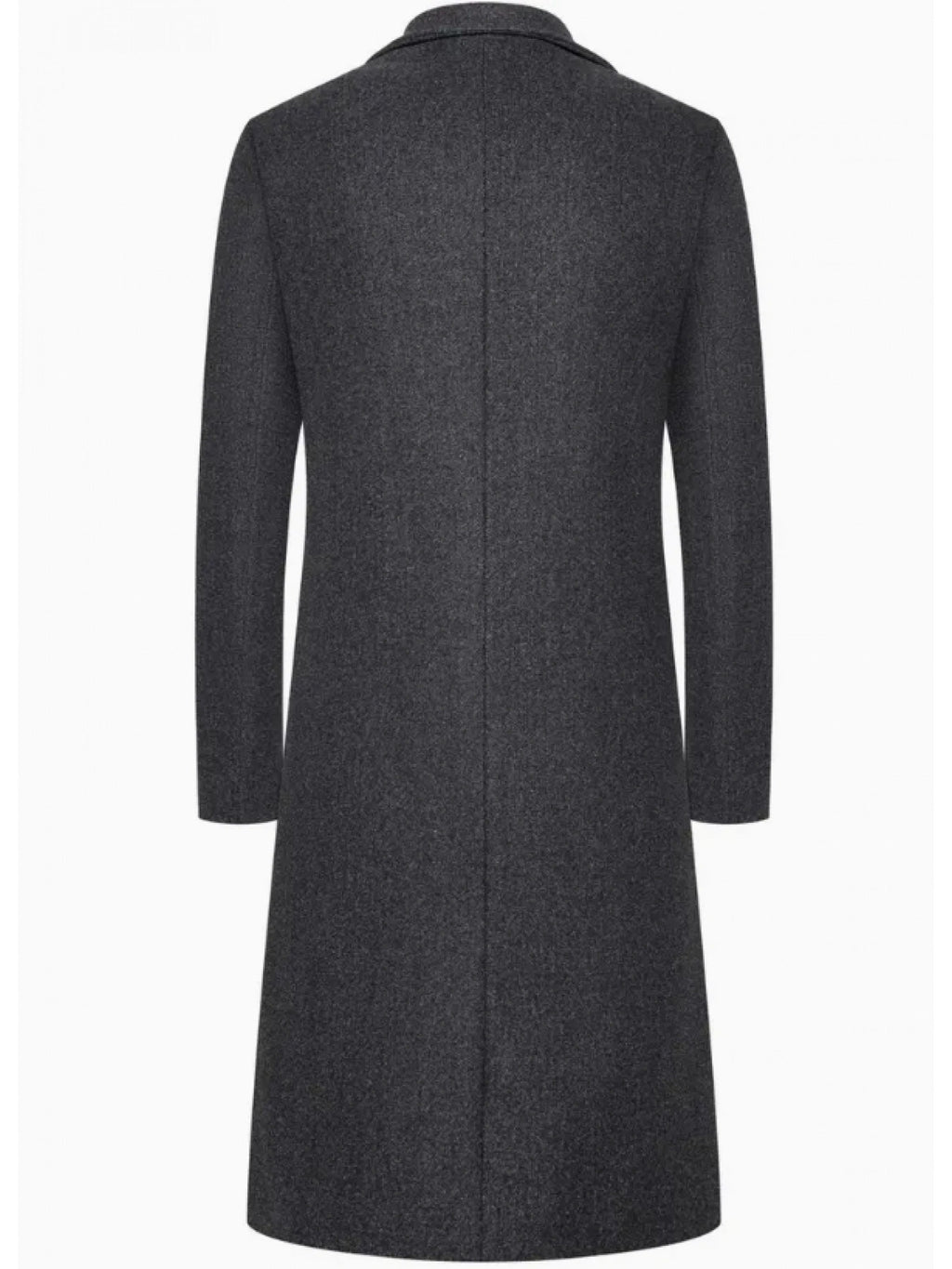Mens Long Slim Fit British Style Trench Coat Solid Color Lapel Single Breasted teemdrop