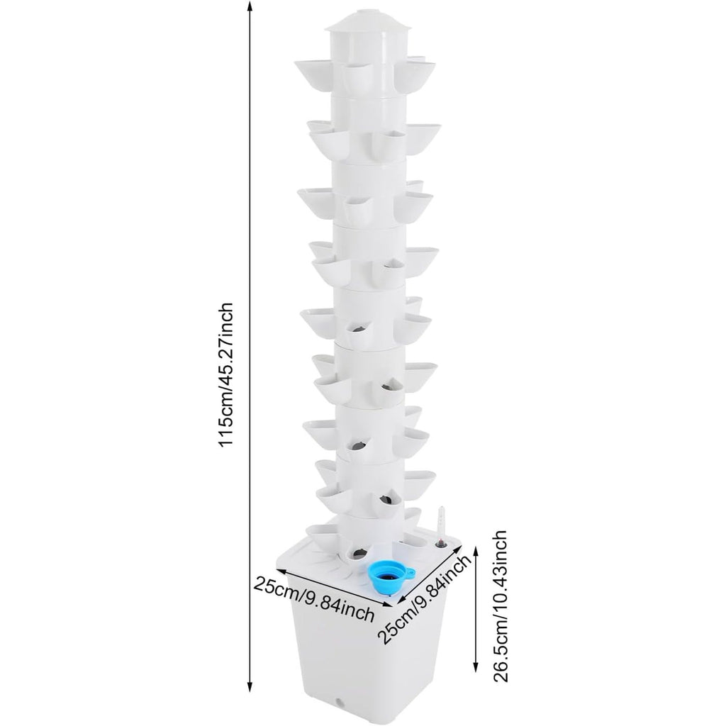 Hydroponic Tower Indoor Soilless Vegetable Growing System Kit teemdrop