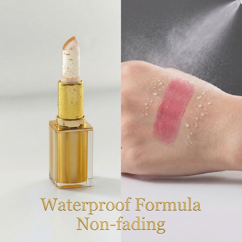 Gold foil thermochromic lipstick teemdrop