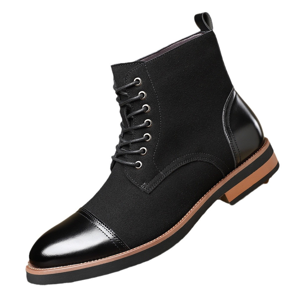 Versatile Casual Men's Leather Toe-Cap Martin Boots 28006 teemdrop