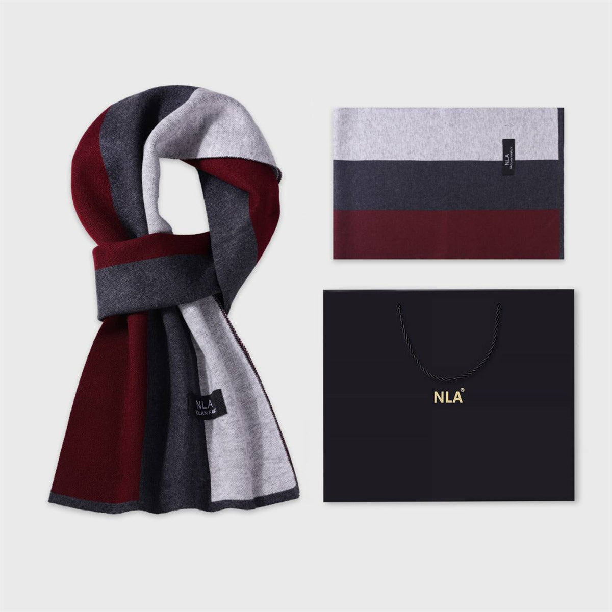 Men's Wool Scarf Men's Winter Warm Knitted Scarf teemdrop