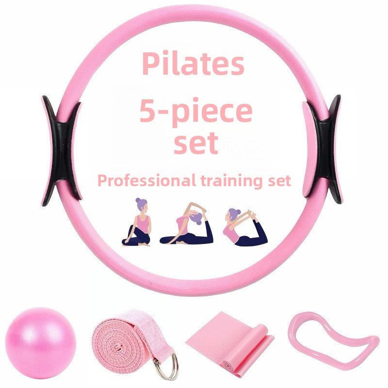 Multi-Piece Yoga Ring and Pilates Resistance Band Set teemdrop