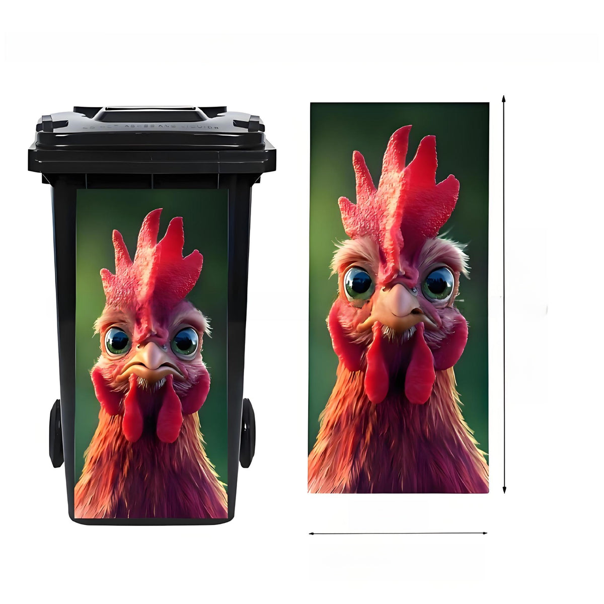 Self-Adhesive Waterproof Vinyl Trash Can Sticker teemdrop