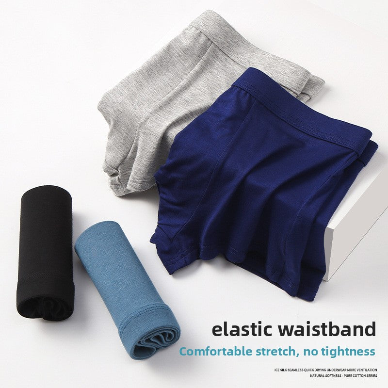 Men's Breathable Modal Mid-Waist Boxer Briefs teemdrop