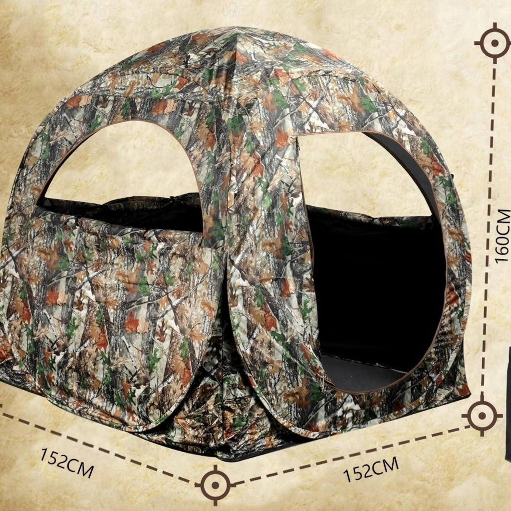 Forest exploration - quickly set up camouflage tent teemdrop