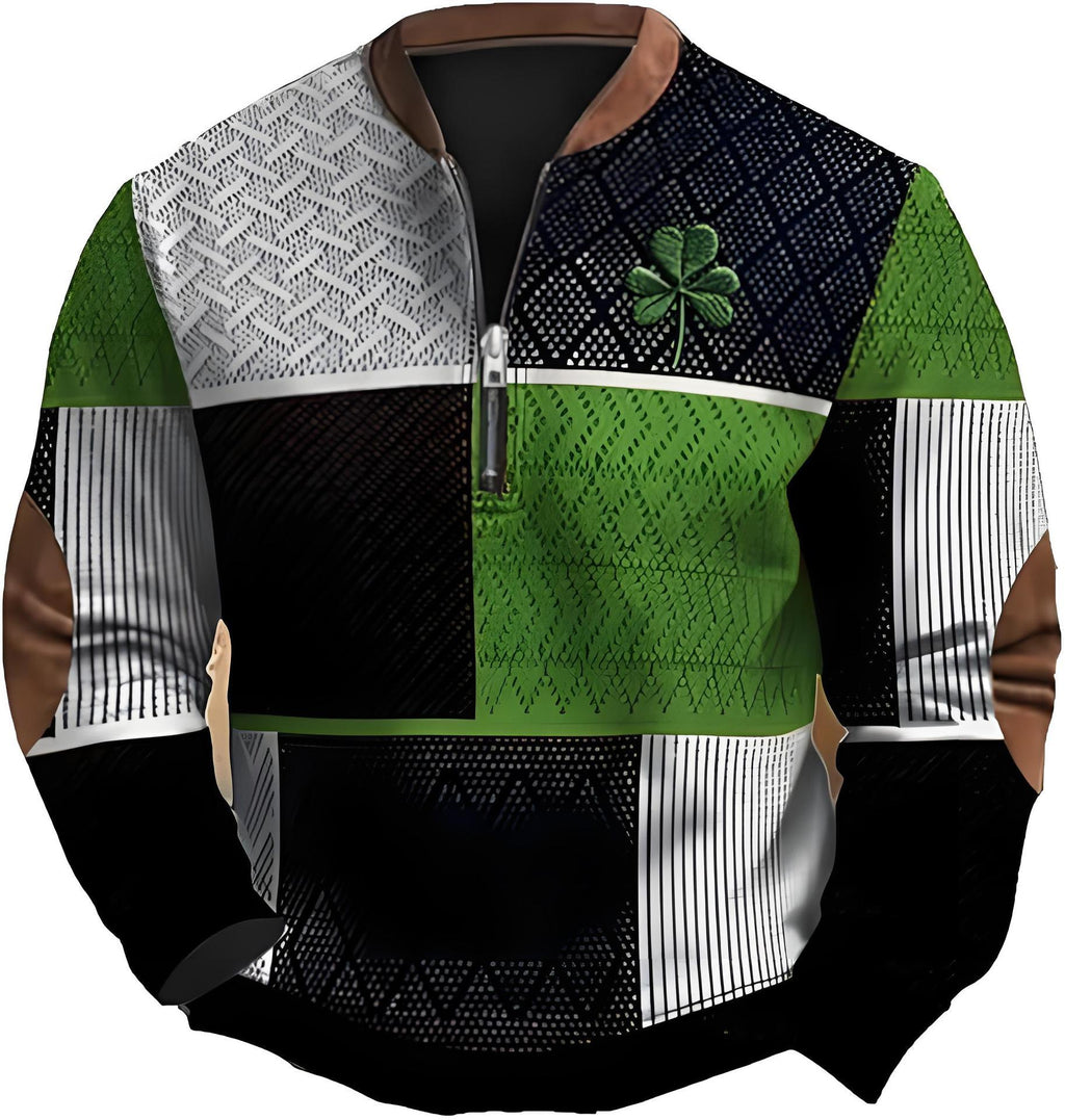 Fashion half-zip men's sport shirt