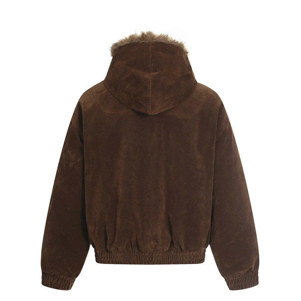 Men's cotton coat with hood teemdrop