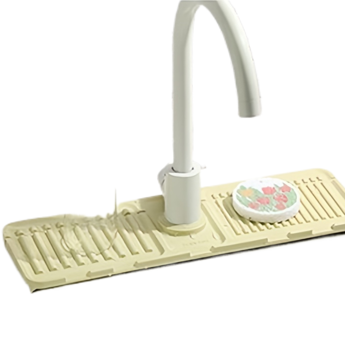 Foldable Silicone Faucet Drainage Mat Splash Guard for Kitchen Sink Countertop teemdrop