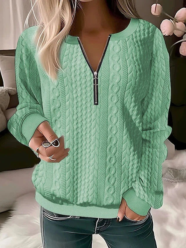 Women's Four-In-One Quilted Hooded Zipper Sweatshirt teemdrop