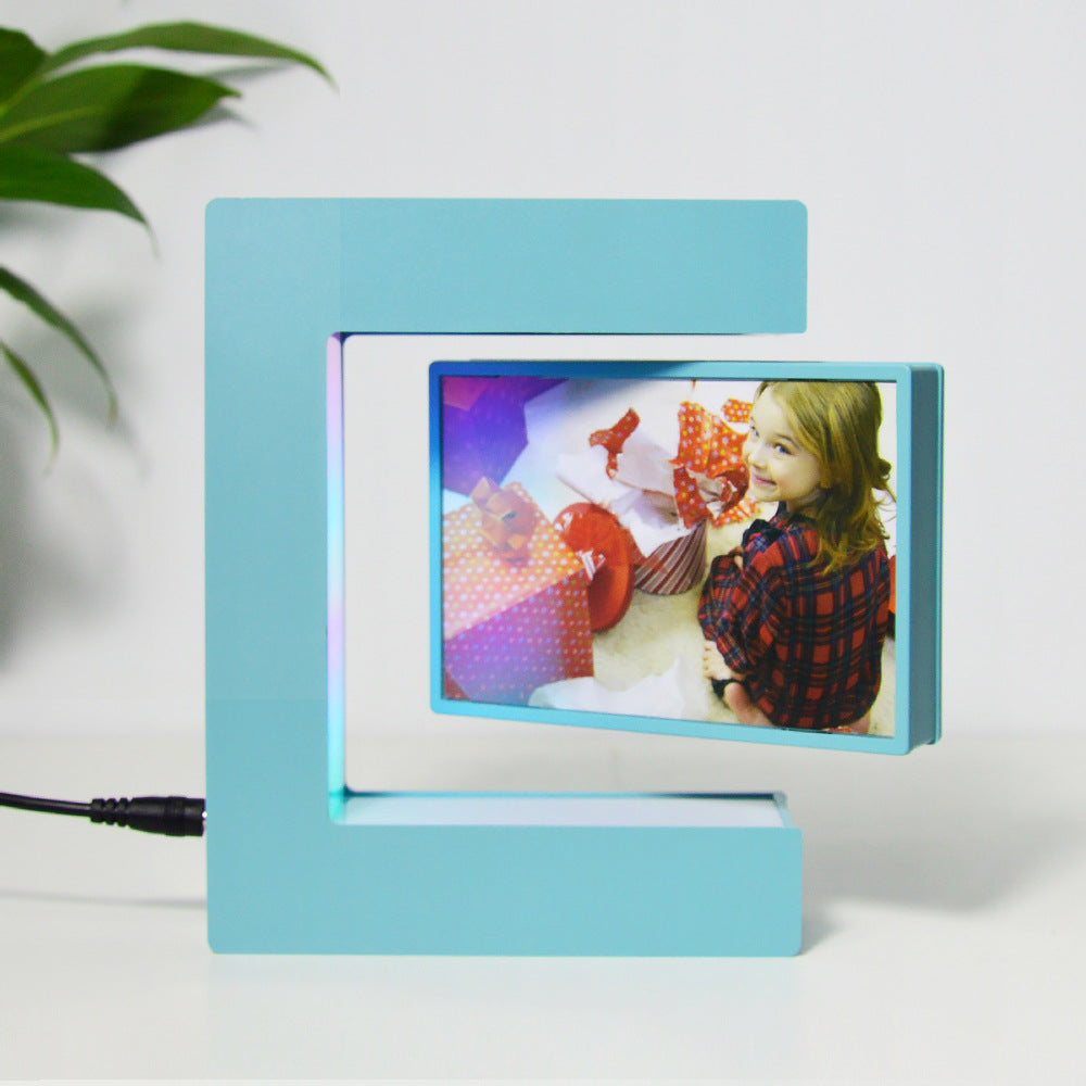 Magnetic Levitating LED Photo Frame Creative Floating Display Home Decor Gift teemdrop