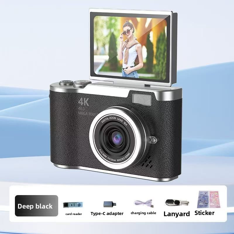 4K Digital Camera Retro CCD Style HD Selfie Camera with Phone Transfer for Students and Travel Photography teemdrop