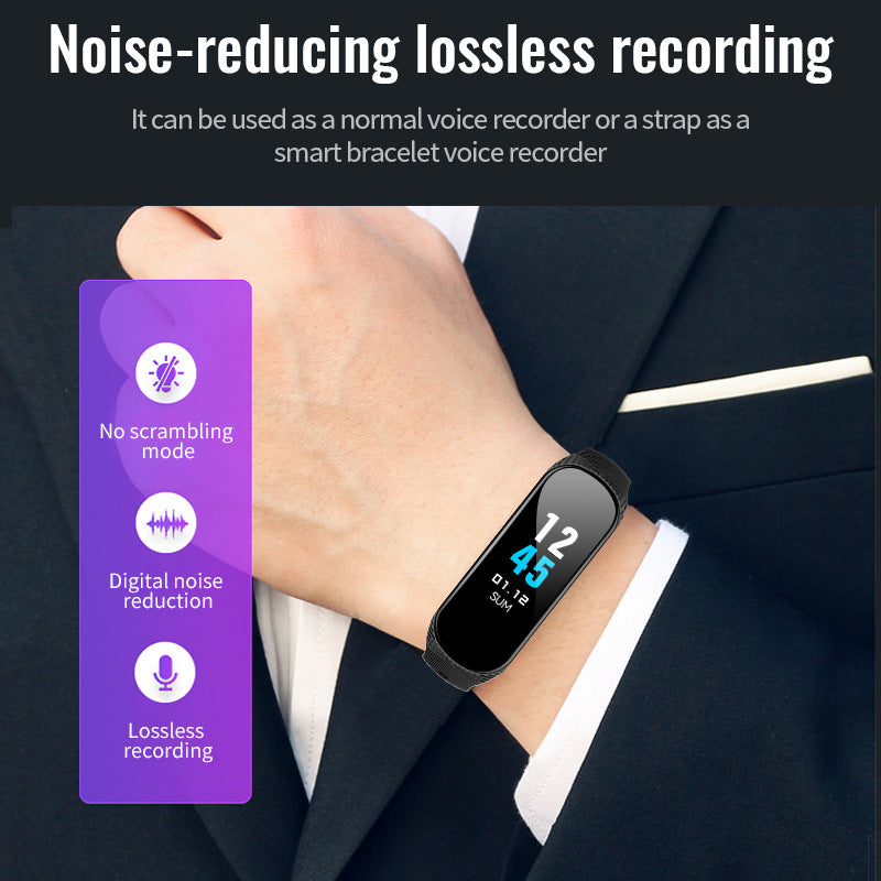 Watch, bracelet, recorder, portable